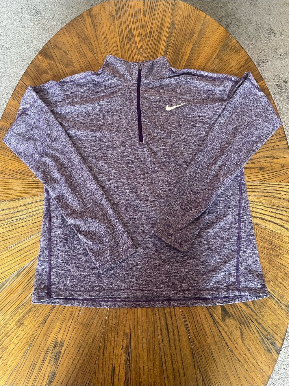 Nike Purple Heather Half-Zip Athletic Pullover